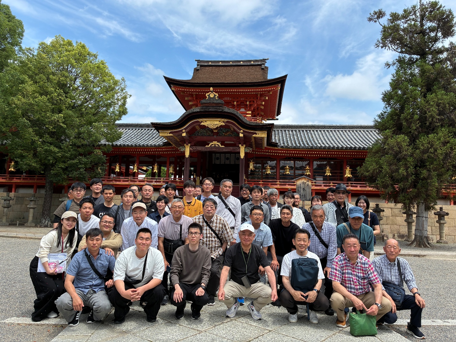 社員旅行一日目の安全祈願